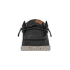 HEYDUDE Wally Toddler Washed Canvas | Boy's Loafers | Boy's Slip On Shoes | Comfortable & Light Weight Black
