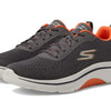 Skechers Men's Go Walk Arch Fit 2.0 Sneaker, Charcoal/Orange, 10