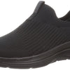 Skechers Women's Go Walk Arch Fit Iconic Sneaker, Black/Black, 5 Wide