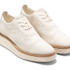 Cole Haan Womens Original Grand Platform Stitchlite Oxford Optic White/Silver Knit 7.5 B - Medium