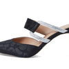 Cole Haan Womens Gabbie Jewel Mule 80MM, Black Satin, 9.5-B US