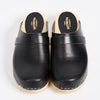 swedish hasbeens Women's Swedish Husband Clog,Black/Nature,8 M US