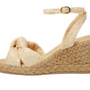 Stuart Weitzman Playa Espadrille Knot Wedge Wheat/Natural 9 B
