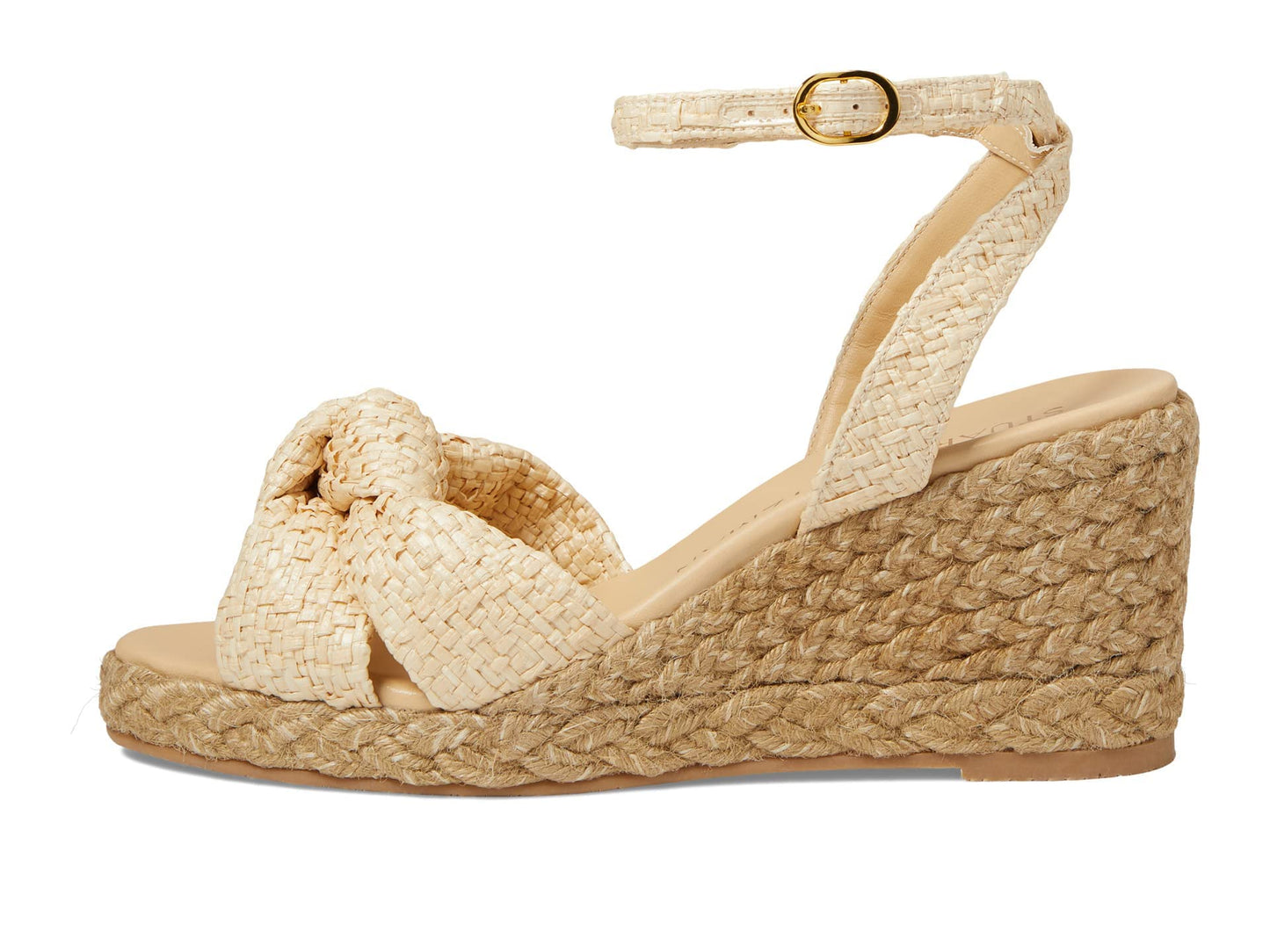 Stuart Weitzman Playa Espadrille Knot Wedge Wheat/Natural 9 B