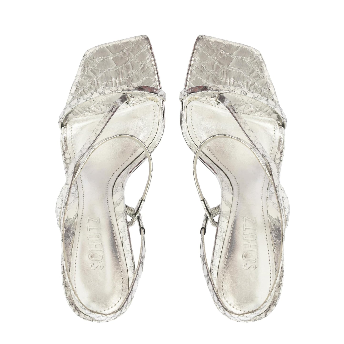 Schutz Women's Heloise High Silver 7.5 Medium