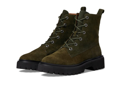 Madewell Cambrie Lace-Up Boot-Suede Cargo Green 7 M