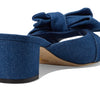 Stuart Weitzman Loveknot 50 Block Slide Indigo 8 B
