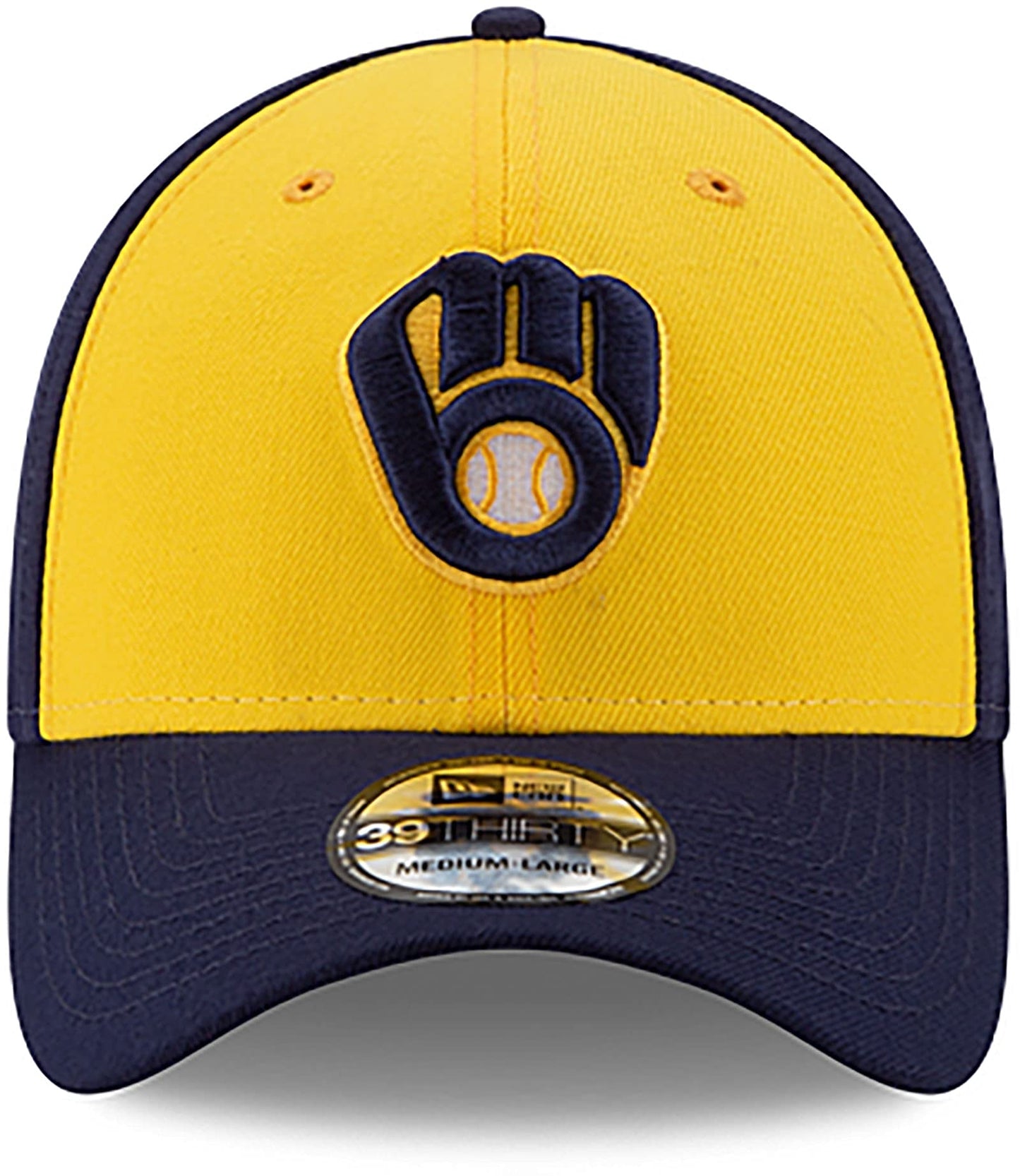 New Era Milwaukee Brewers Alt Logo Team Classic 39THIRTY Navy Stretch Fit Hat S-M