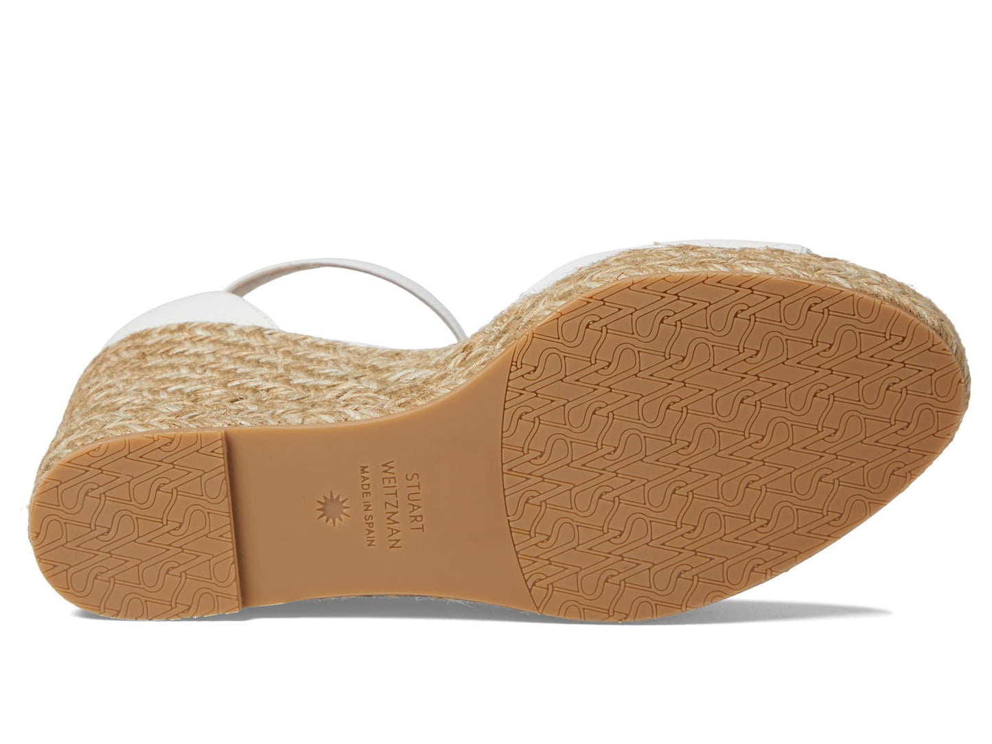 Stuart Weitzman Nudistcurve Espadrille Wedge White 5 B