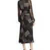 LAUREN RALPH LAUREN Womens Franny Patchwork Faux Wrap Cocktail Dress Black 2