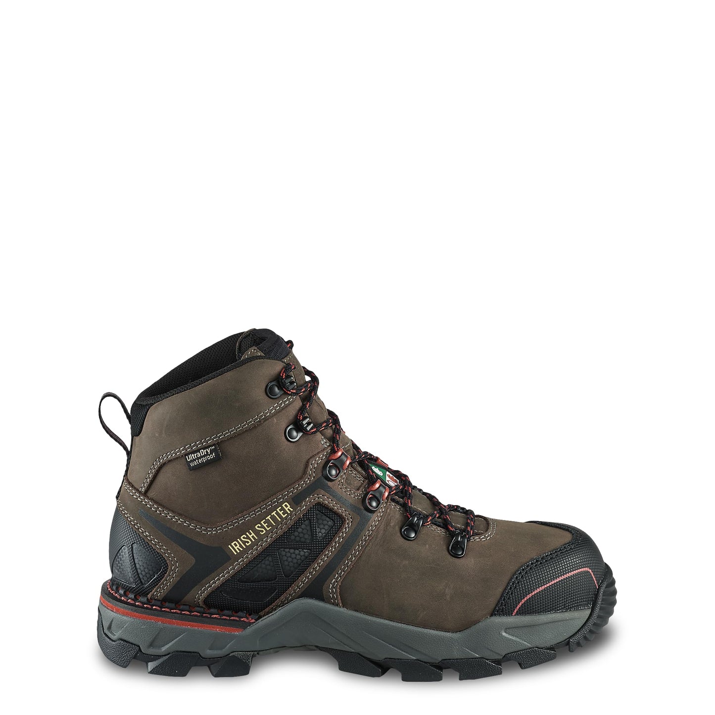 Irish Setter, Crosby, Men’s, 6", Waterproof, Non-Metallic Safety Toe (CSA), Work Boot, Gray, 10.5 EE (Wide)