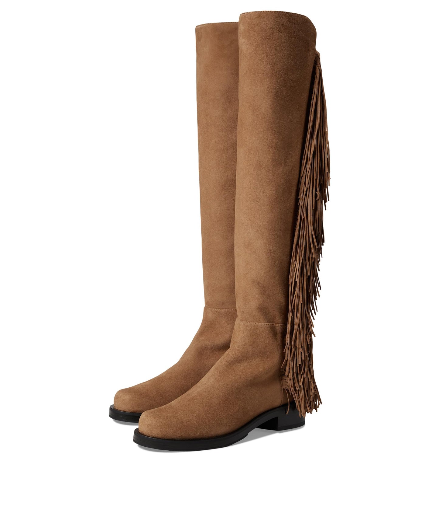 Stuart Weitzman Women's 5050 Bold Fringe Boots Fashion, Camel, 8