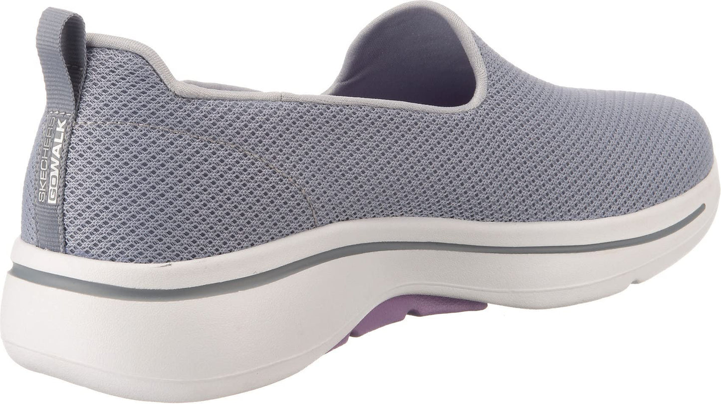 Skechers Women's Go Walk Arch Fit - Grateful, Gray/Lavender, 10