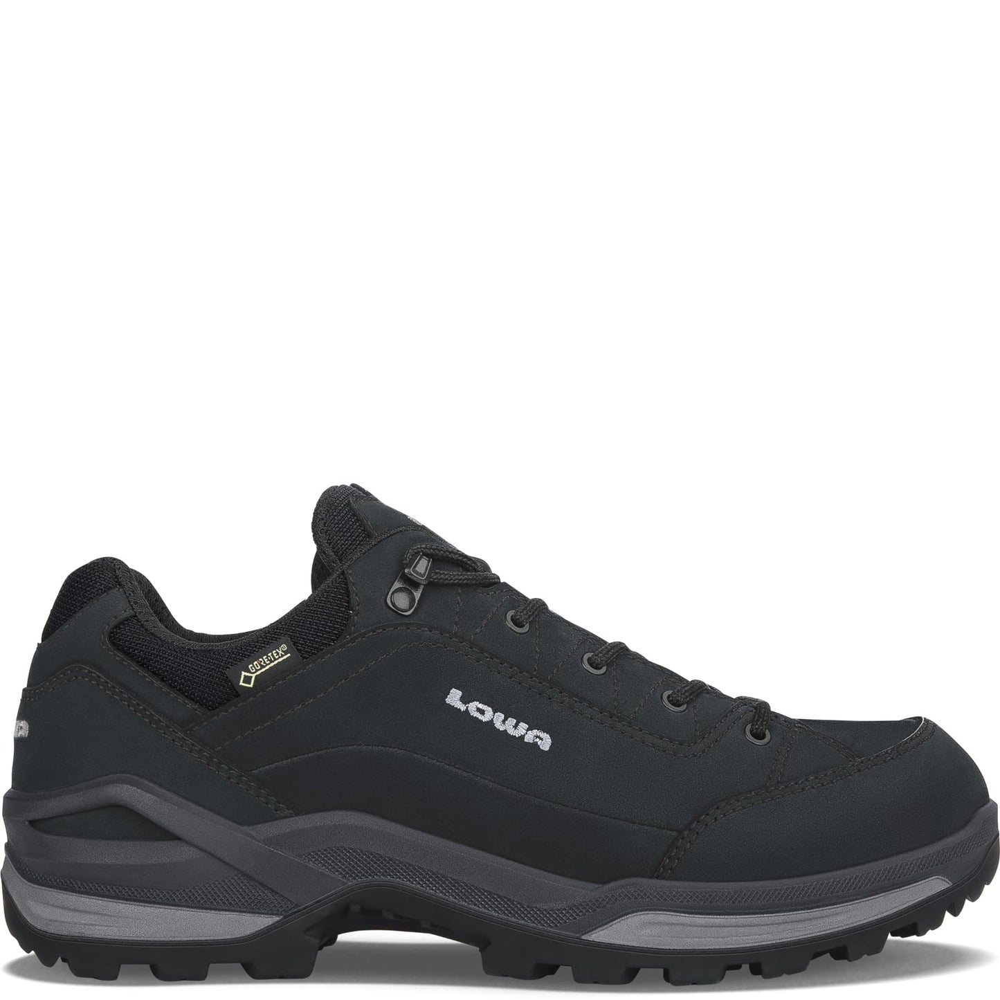 Lowa Mens Renegade GTX Lo Nubuck Leather Black Graphite Shoes 11 US