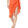 Lauren Ralph Lauren Beach Club Solid Ruffle Pareo Sunset LG-XL