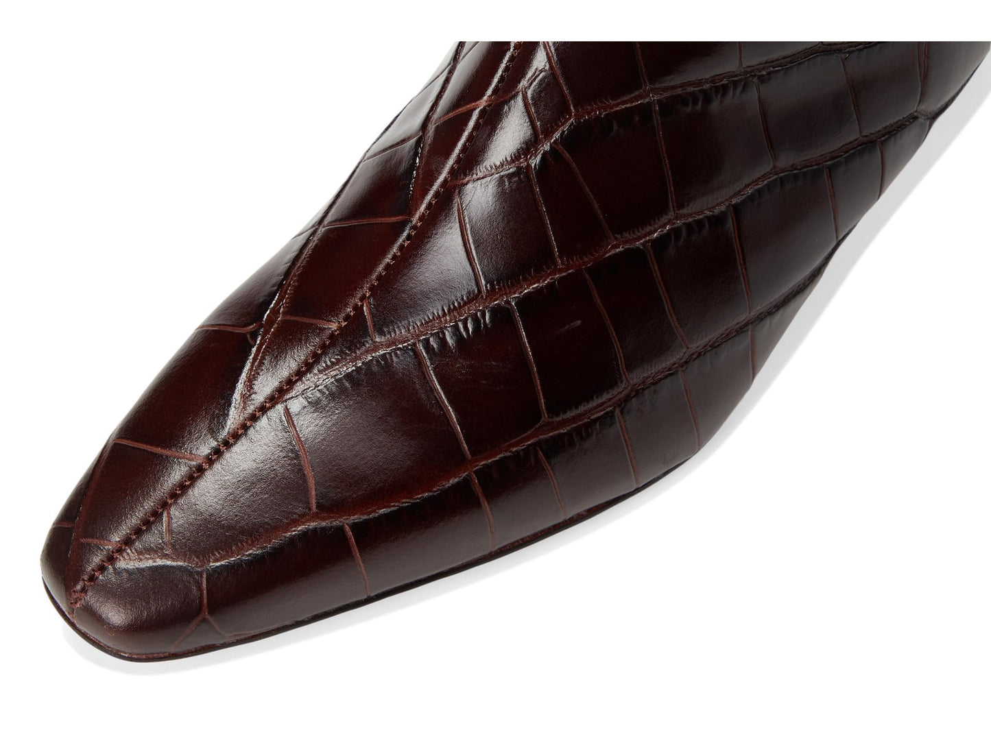 Madewell Womens Dorchester Dimes Tall Boot - Croc Chocolate Raisin 8 Medium