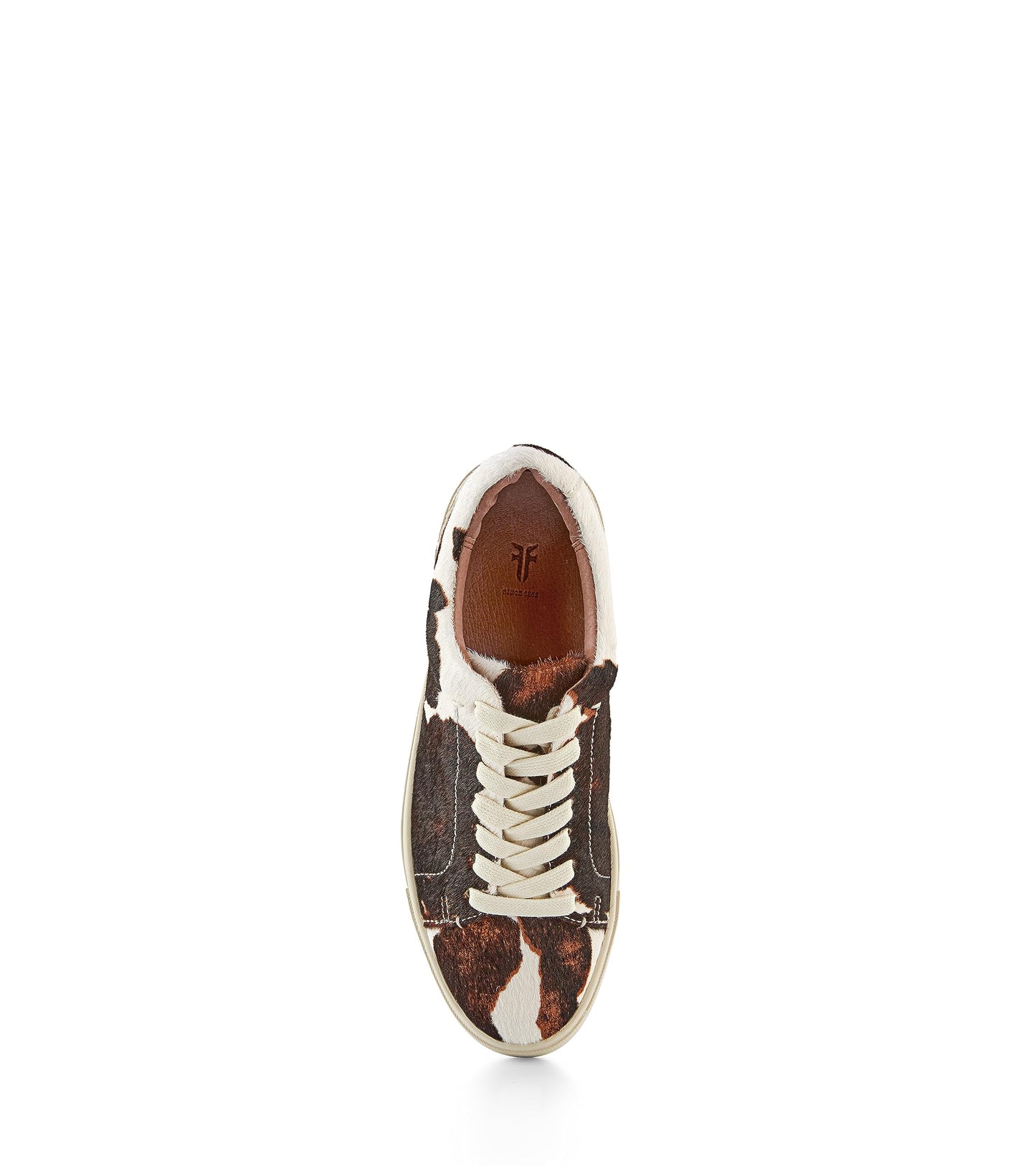Frye Ivy Low Lace Sneakers for Women Crafted from Soft, Vintage Italian Leather with Removable Molded Footbed, Leather Lining, and Contrast White Rubber Outsoles, Black/Brown - 5.5M