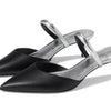 Michael Kors Jessa Flex Mule Kitten Black/Silver 7.5 M