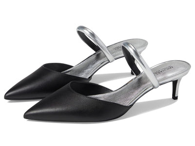 Michael Kors Jessa Flex Mule Kitten Black/Silver 7.5 M