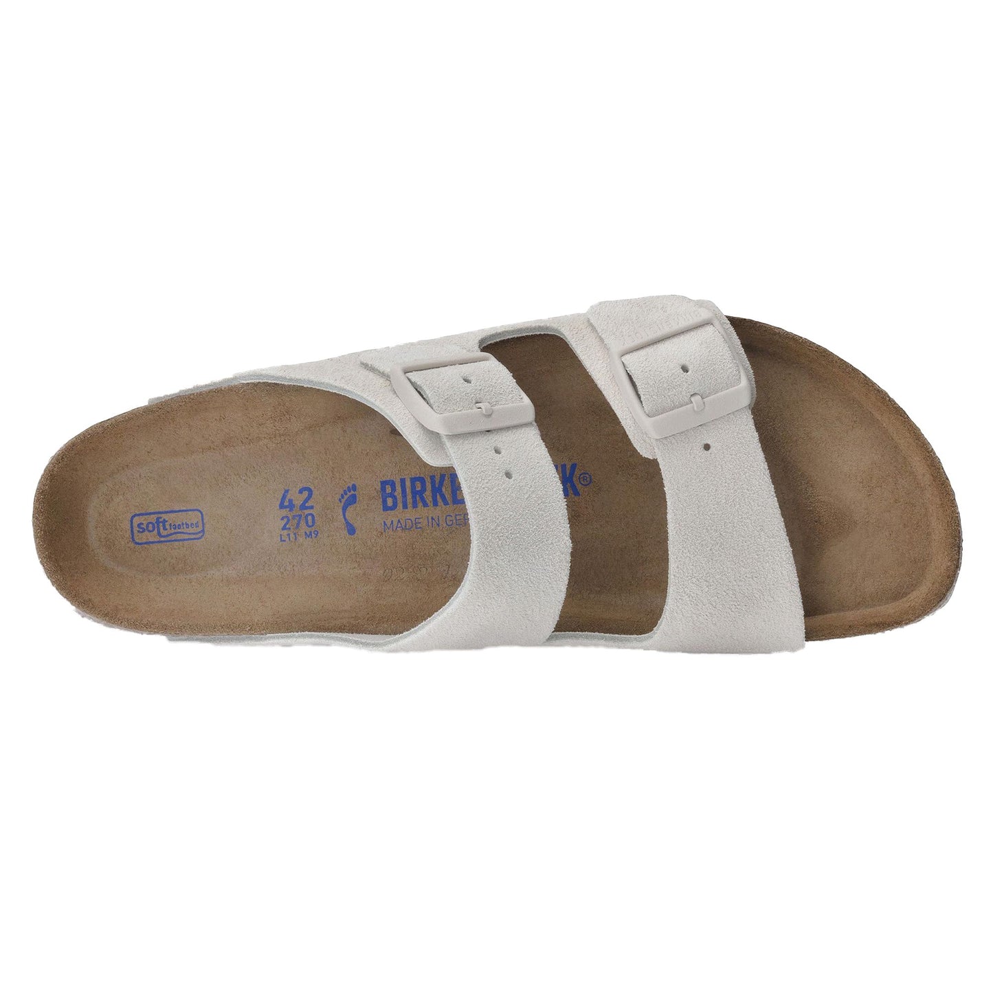 Birkenstock Arizona Soft Footbed (Unisex) - Suede Antique White Suede, EU 37 (6-6.5US)