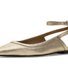 Free People Womens Jules Point Flat, Gold, 8 Medium