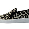 Keaton Cheetah-Print Calf Hair Slip-On Sneaker, Black/White (7)