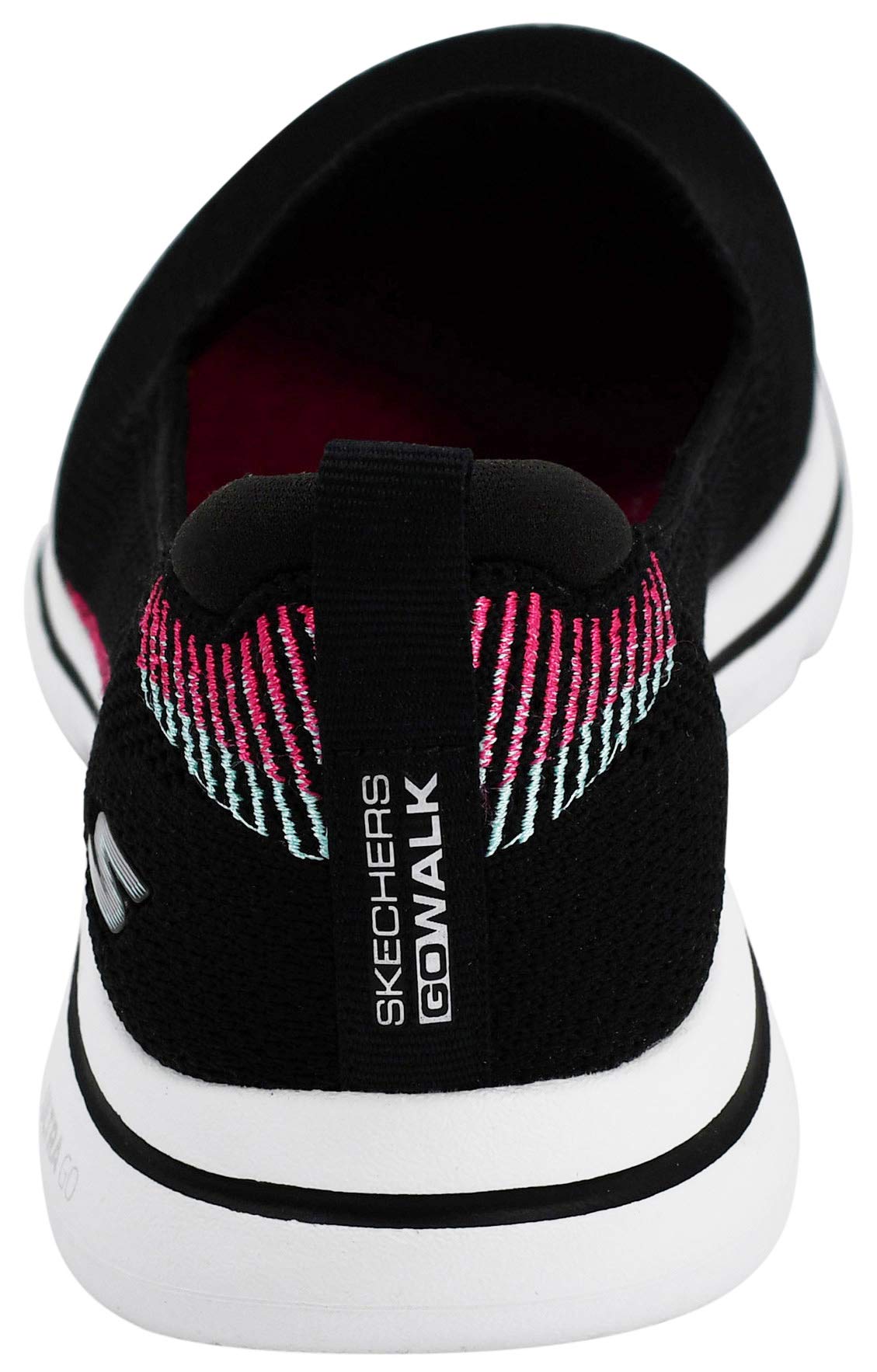 Skechers Women's GO Walk 5-PRIZED Sneaker, Black/Multi, 8.5 M US
