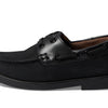 Florsheim Boy's Croquet Jr Moc Toe Boat Shoe (Toddler/Little Kid/Big Kid) Black Nubuck 1 Medium