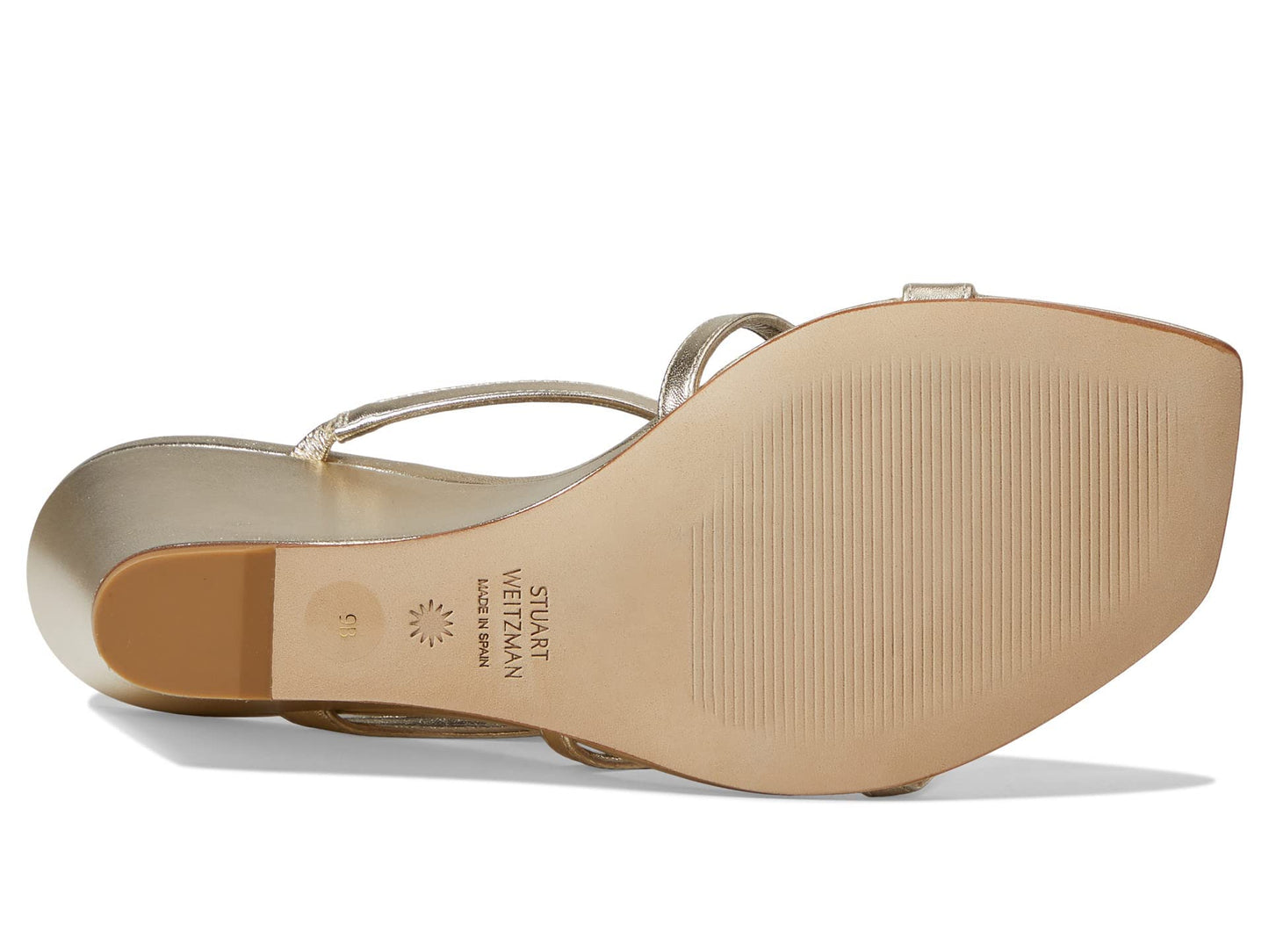 Stuart Weitzman Strapeze 85 Wedge Light Gold 9 B