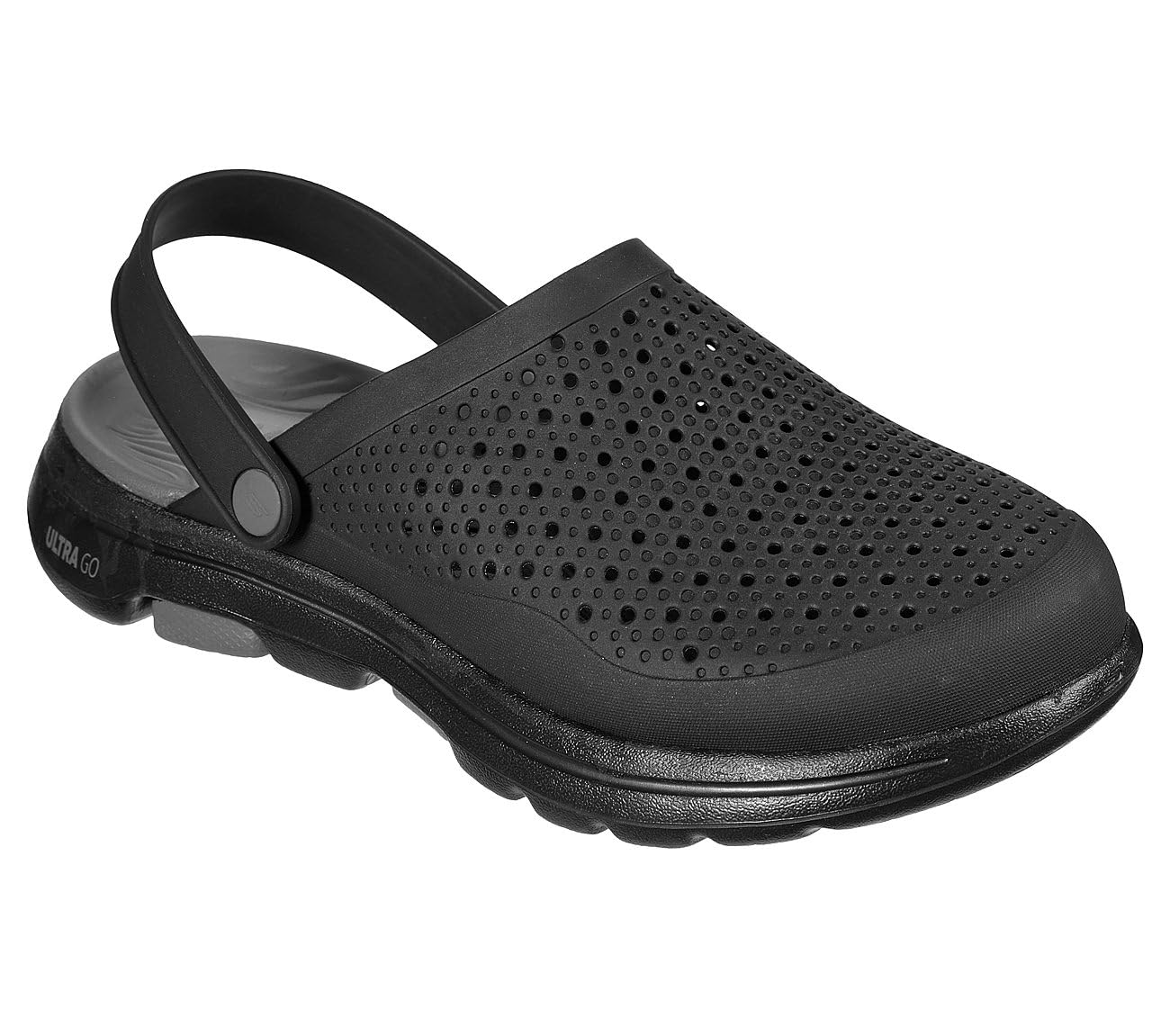 Skechers Men's Foamies GOwalk 5 - Astonished Clog, Black/Charcoal, 11