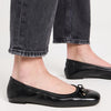 Stuart Weitzman Women's Bardot Bow Flats, Black, 7.5 Medium US