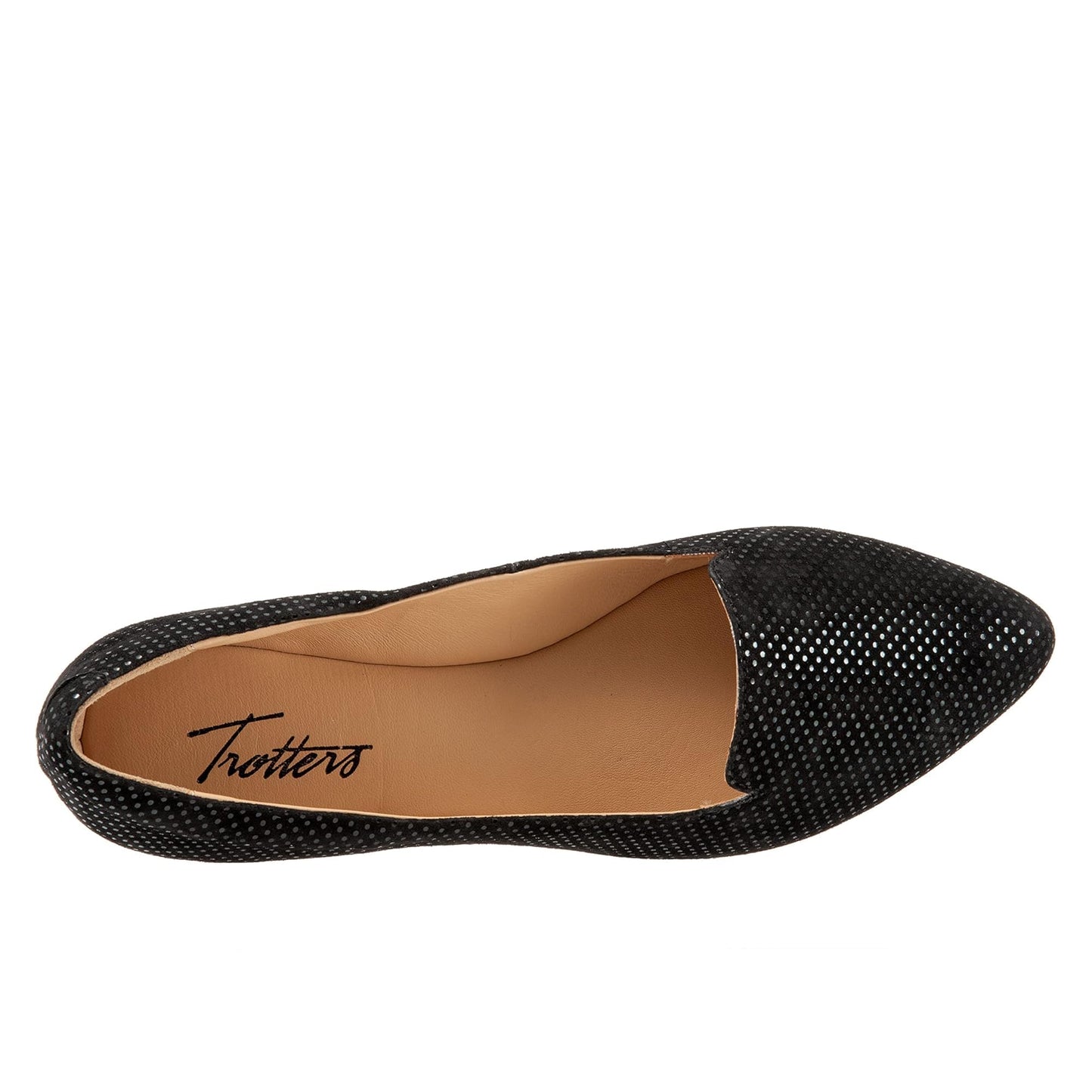 Trotters Harlowe Black Dot Suede 12 N (AA)