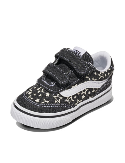 Vans Toddler Brooklyn LS V Shoe | Low-Top Sneakers for Little Kids, Boys & Girls, Baby Footwear, Stars Black, 8