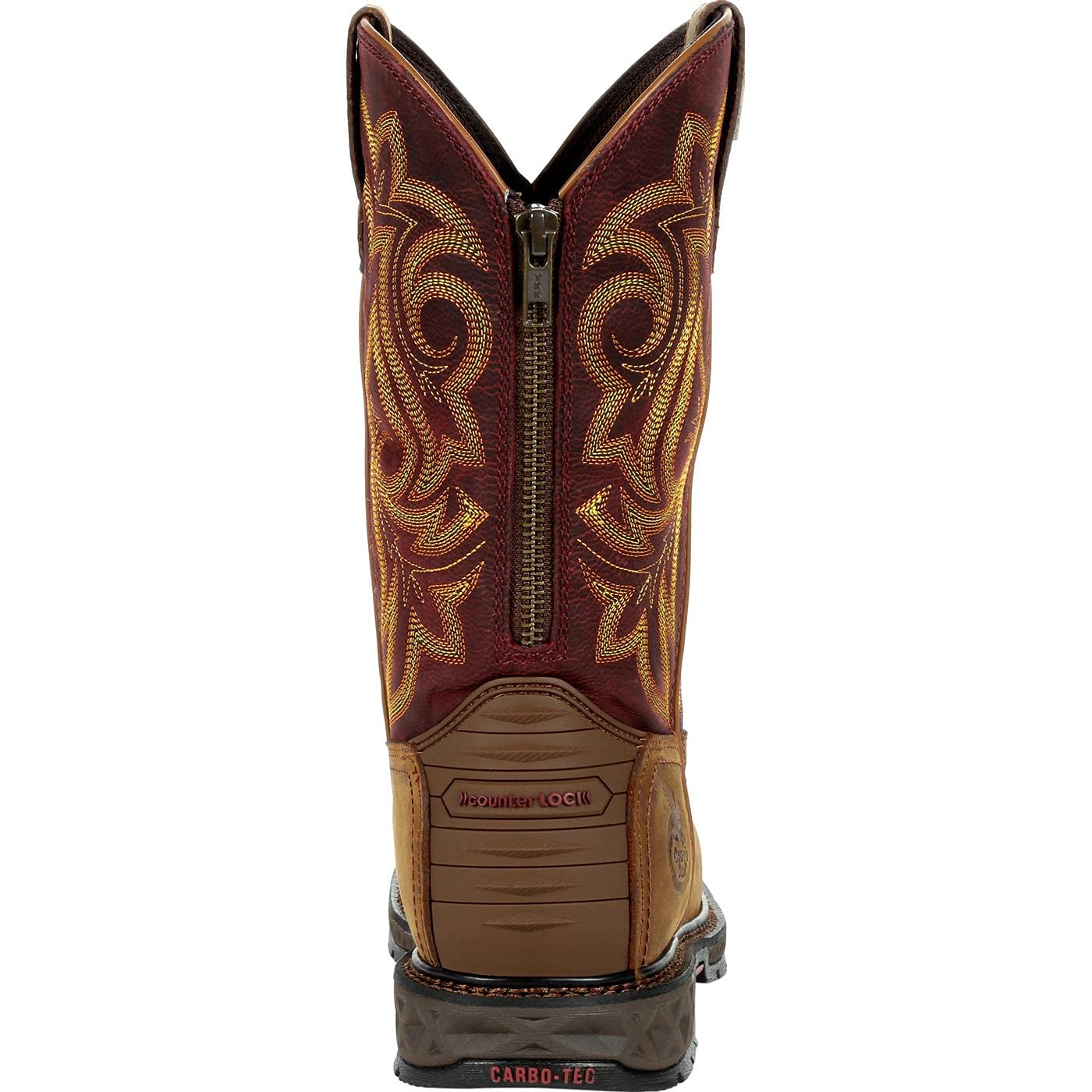 Georgia Boot Carbo-Tec LT Women's Steel Toe Waterproof Pull-On Boot, Brown, Size 9.5(M)