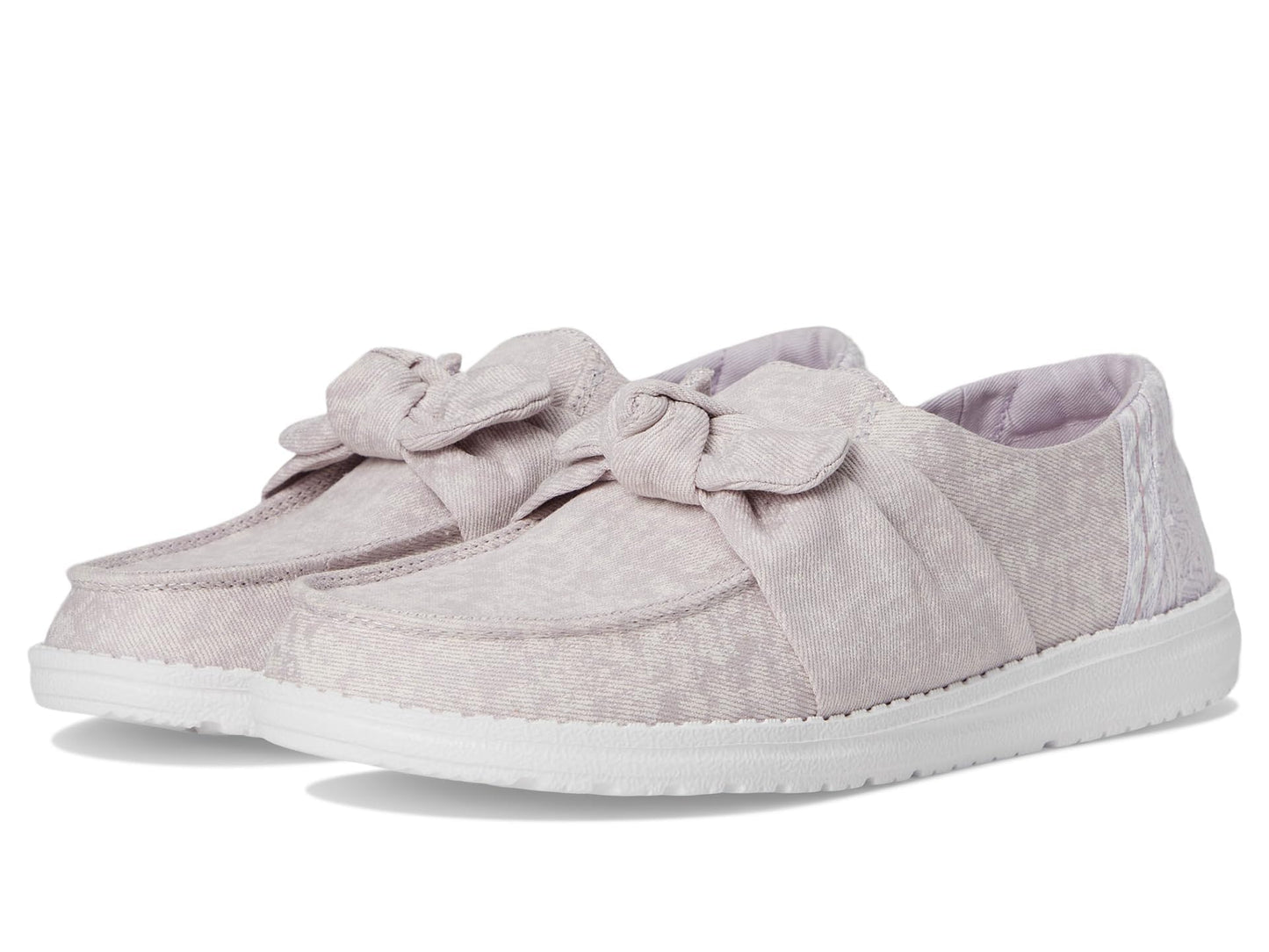 HEYDUDE Women's Wendy Bow Surf Wash Lilac 9 Medium