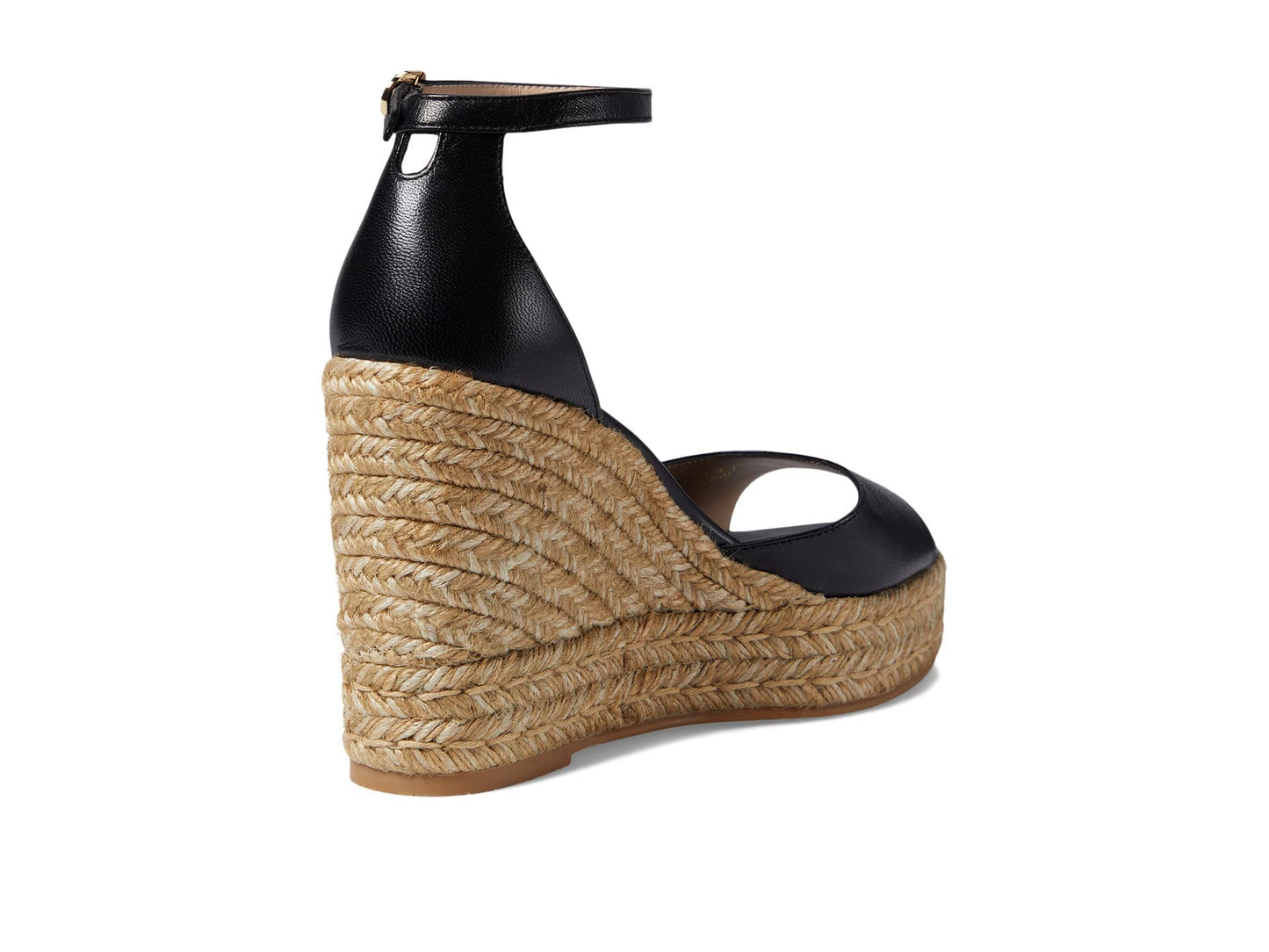 Stuart Weitzman Nudistcurve Espadrille Wedge Black 1 8.5 B