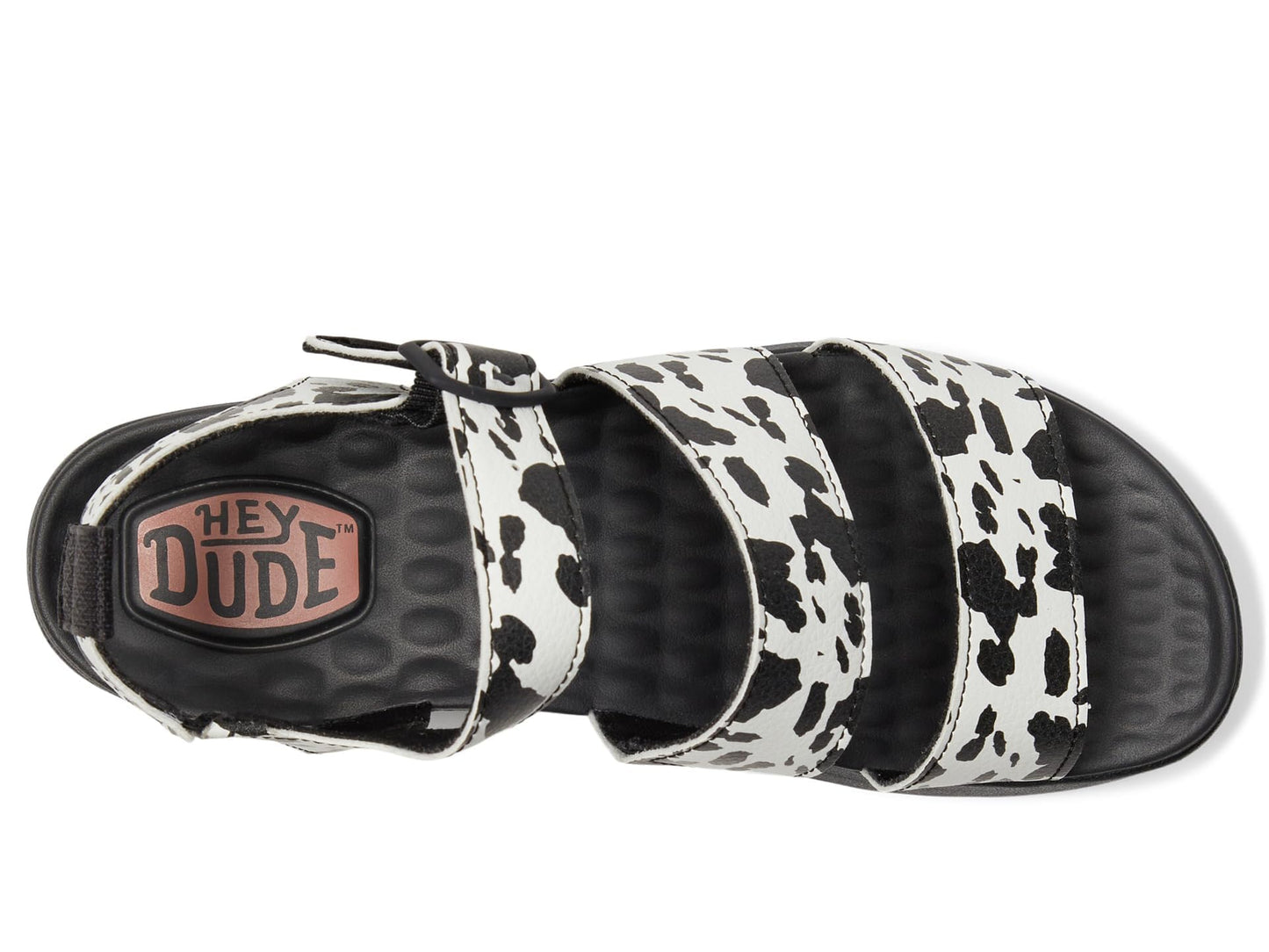 HEYDUDE Women's Delray Buckle Animal Black/White 11 Medium