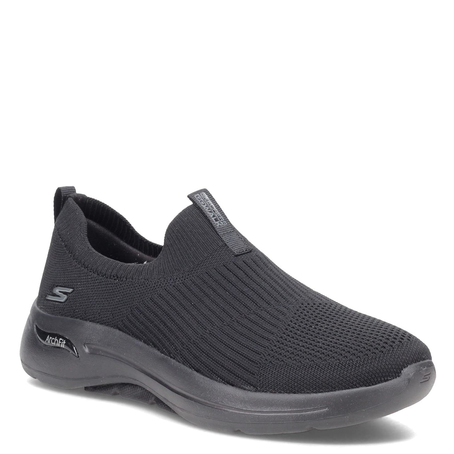 Skechers Women's Go Walk Arch Fit Iconic Sneaker, Black/Black, 5 Wide