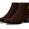 Cole Haan WOMENS HOLIS BUCKLE BOOTIE, DARK CHOCOLATE SUEDE, 6.5 B US