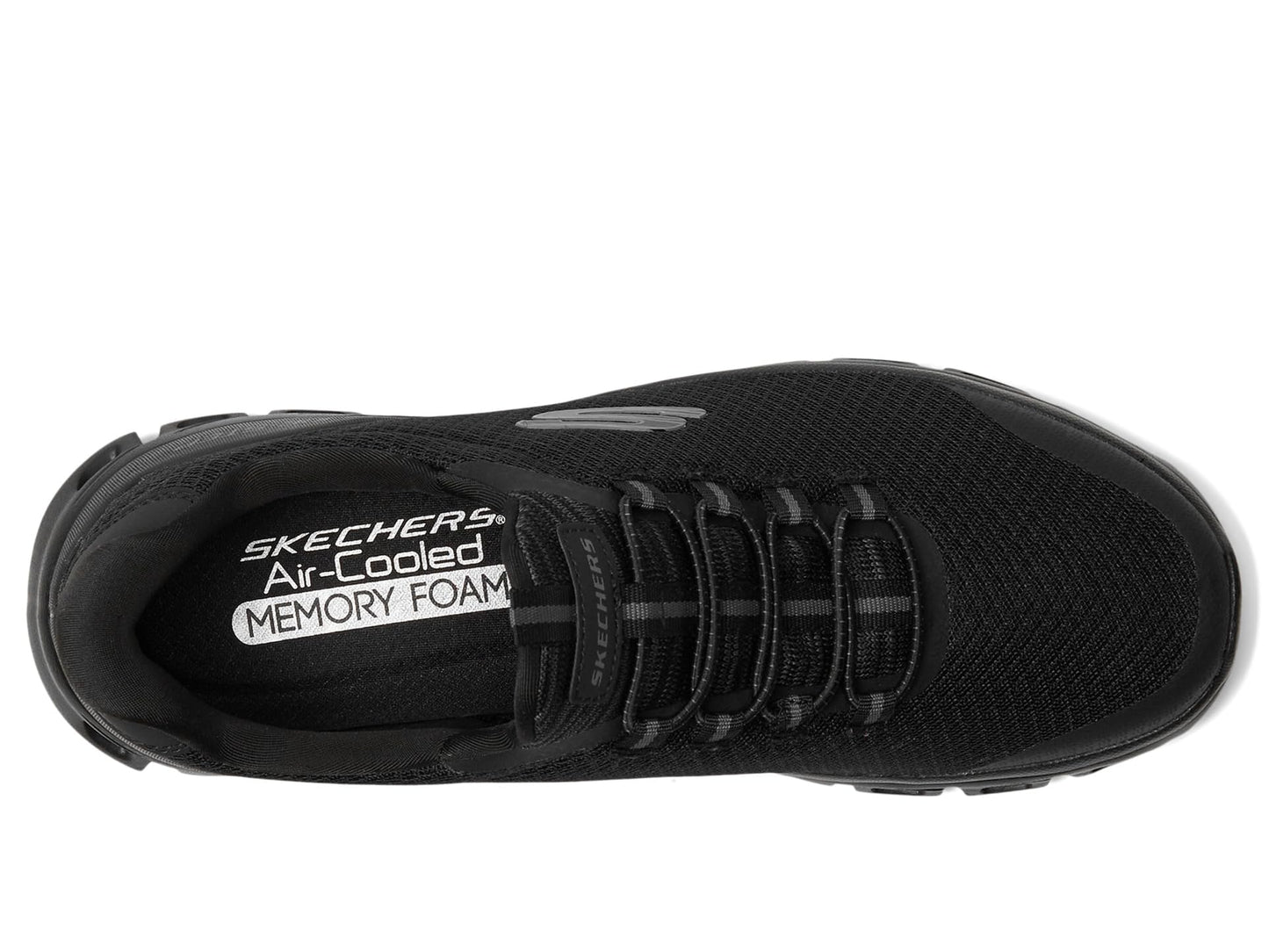Skechers Men's Glide-Step Sylo Sneaker,Black/Black,10.5 Wide