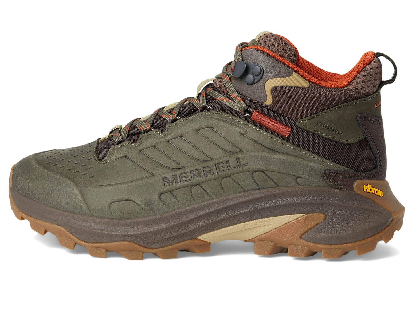Merrell Men's Moab Speed 2 Leather Mid Waterproof Hiking Boot Olive 15.0 Medium