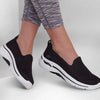 Skechers Women's Go Walk Arch Fit Grateful Sneaker, Black/White, 8 Wide