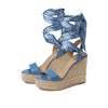 Michael Kors Esme Wedge Espadrille French Blue 9.5 M