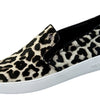 Keaton Cheetah-Print Calf Hair Slip-On Sneaker, Black/White (7)