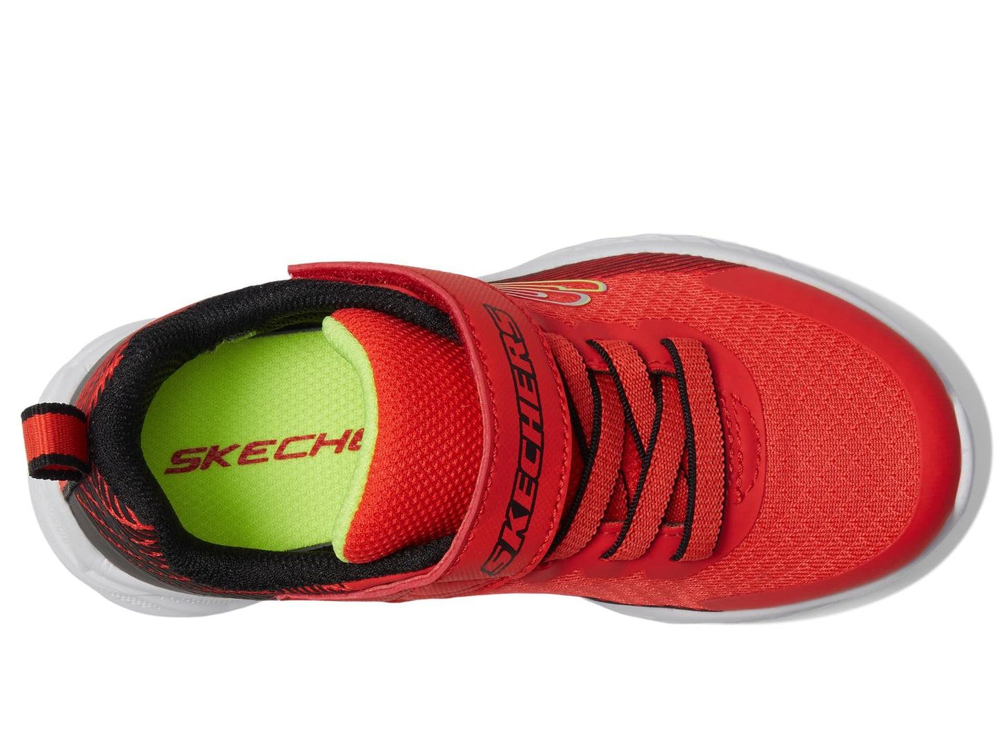 Skechers Boy's Microspec Ii-Zovrix Sneaker, Red/Black, 2.5 Little Kid