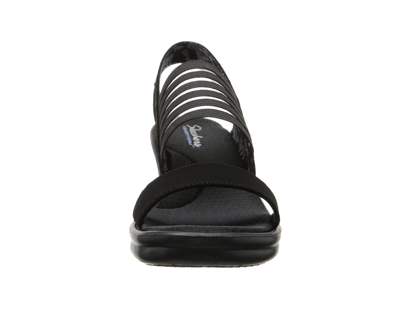 Skechers Cali Women's Rumblers-Sci-Fi Wedge Sandal, Black, 8.5 W US