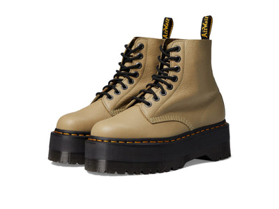 Dr. Martens Pascal Max Women's 1460 Combat Boots, Light Olive., 9 UK