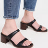 Madewell Women's Ora Double Strap Sandals, True Black, 7.5 Medium US