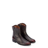Frye Melissa Button Short 2 Boots for Women Made from Italian Leather with Antique Brass Hardware, Lining, and Outsole – 7” Shaft Height, Black/Scarlet - 8.5M