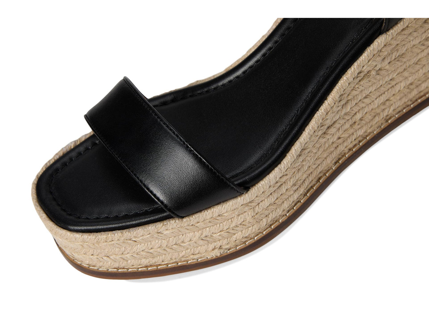 Cole Haan Women's Cloudfeel Keeton Flatform Espadrilles, Black Leather, 5.5-B US